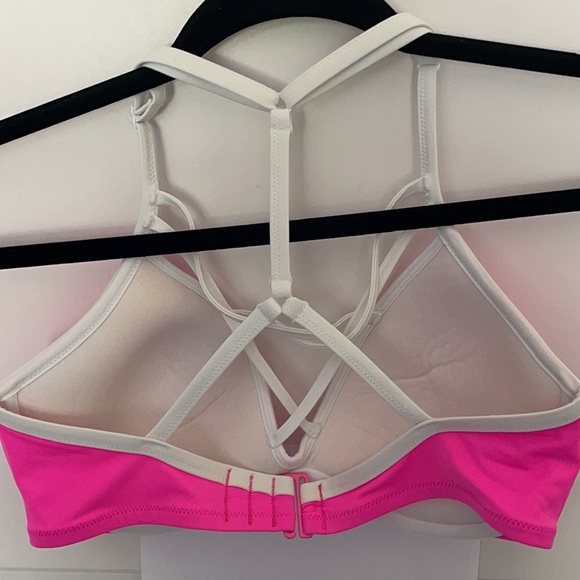 PINK Pink Color Block Bikini Top Small - Picture 2 of 3